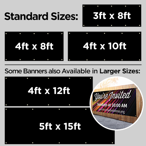 Banners, 3 x 8 Banner: Your Design, 3' x 8' 4