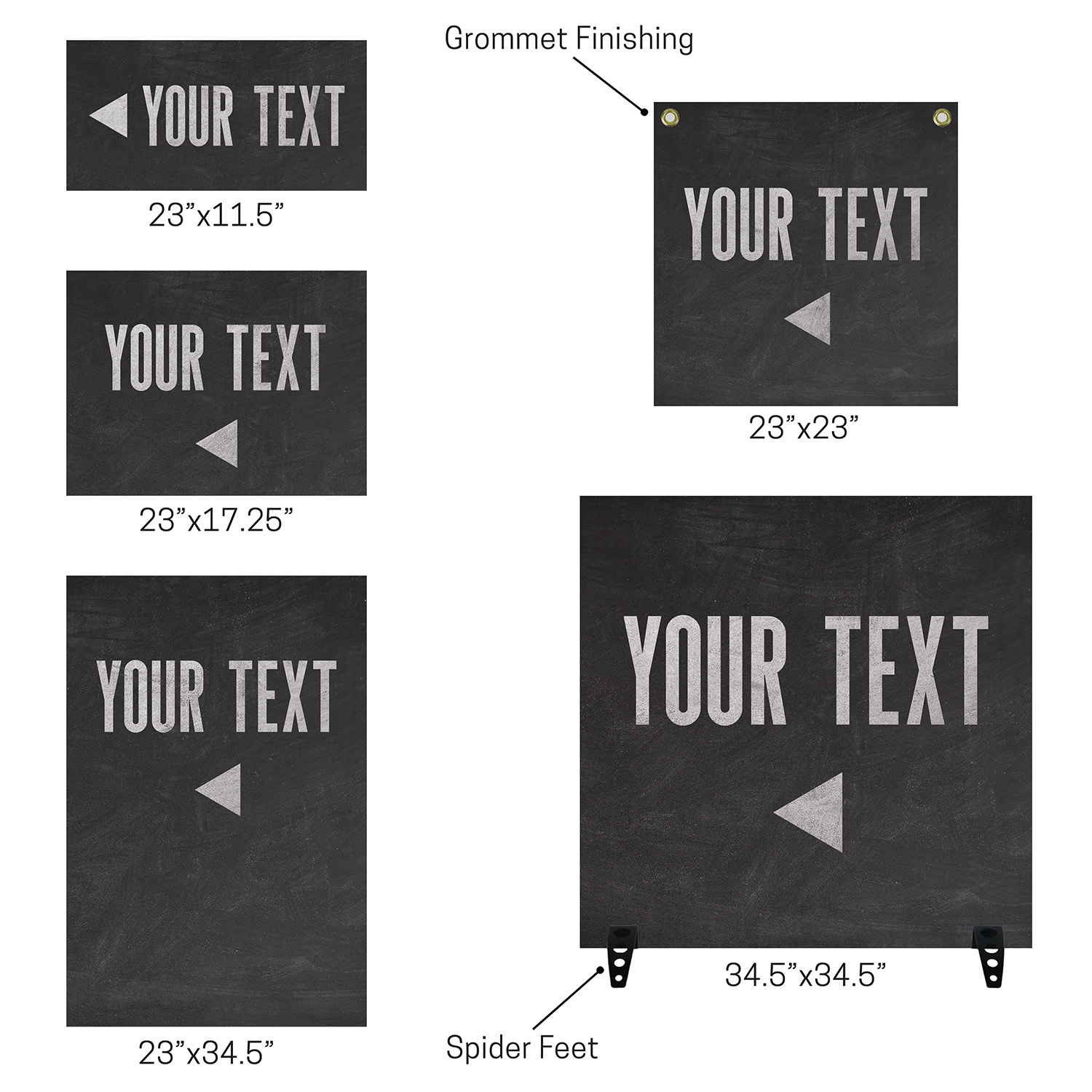 Rigid Signs, General Blue Your Text, 23 x 11.5 2