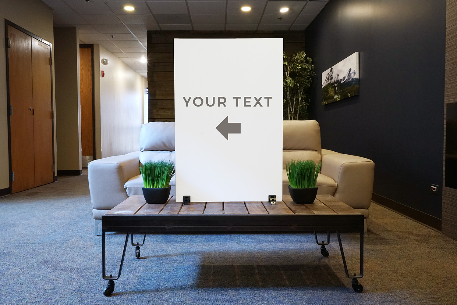 Rigid Signs, General Blue Your Text, 23 x 11.5 6