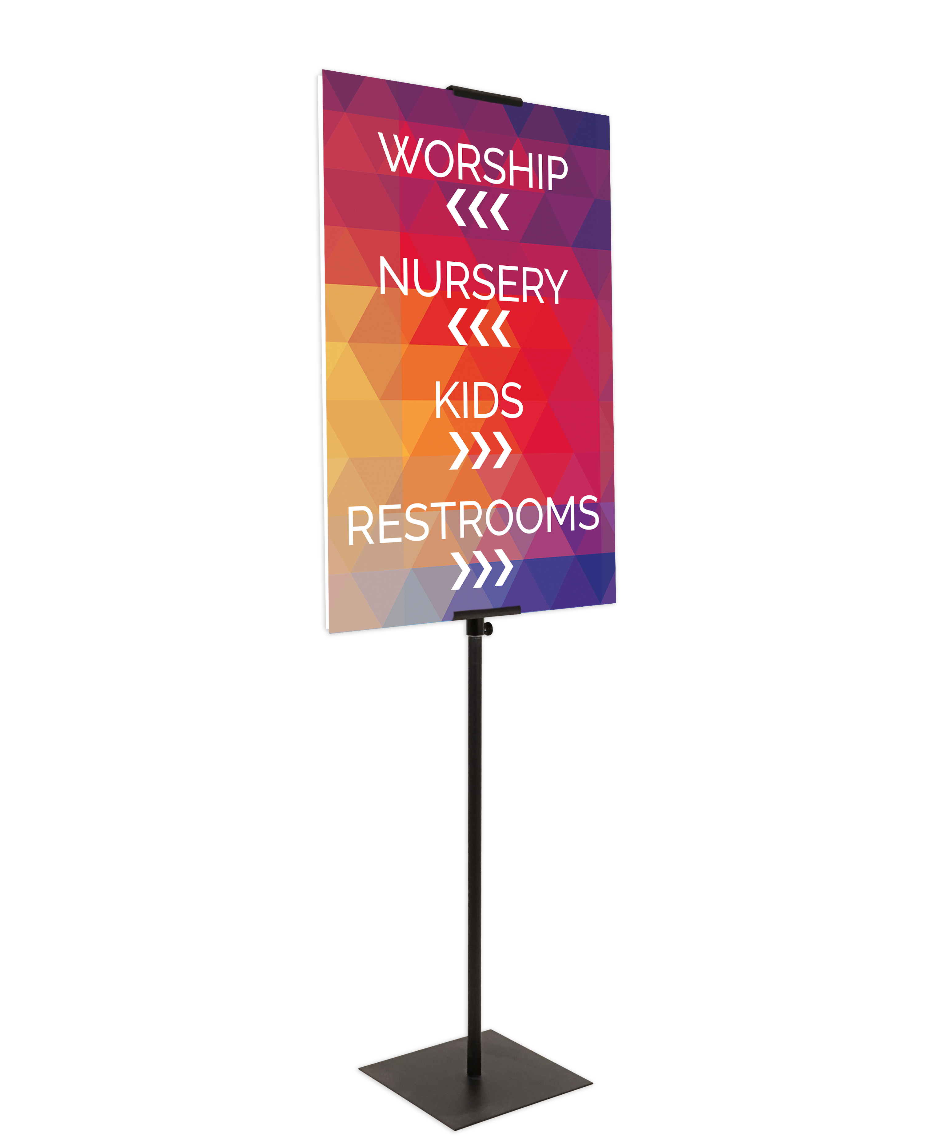 Rigid Signs, Directional, General Blue School Directional, 23 x 23 3