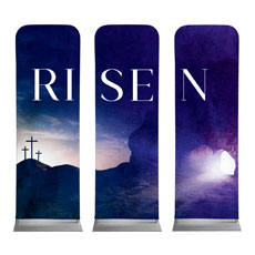 Risen Cross Tomb Triptych 
