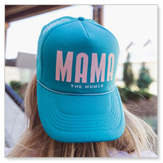 MomCo "MAMA" Trucker Hat - Teal 