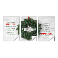 Christmas At Wreath Triptych 