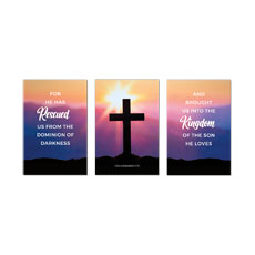 Hope Is Alive Sunrise Cross Triptych 