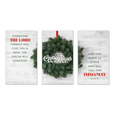 Christmas At Wreath Triptych 